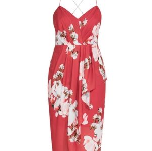 City Chic Lotus Maxi dress -Red 18 M .new in package.